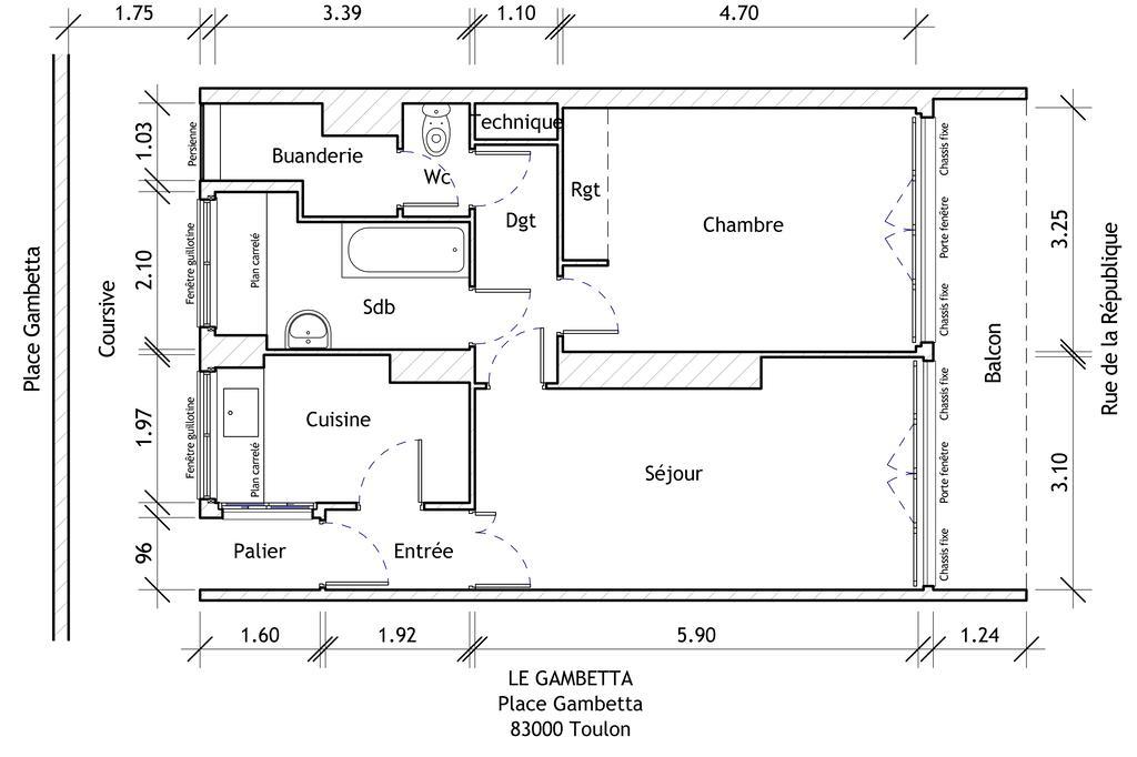 Apartamento Le Gambetta Tolón Exterior foto